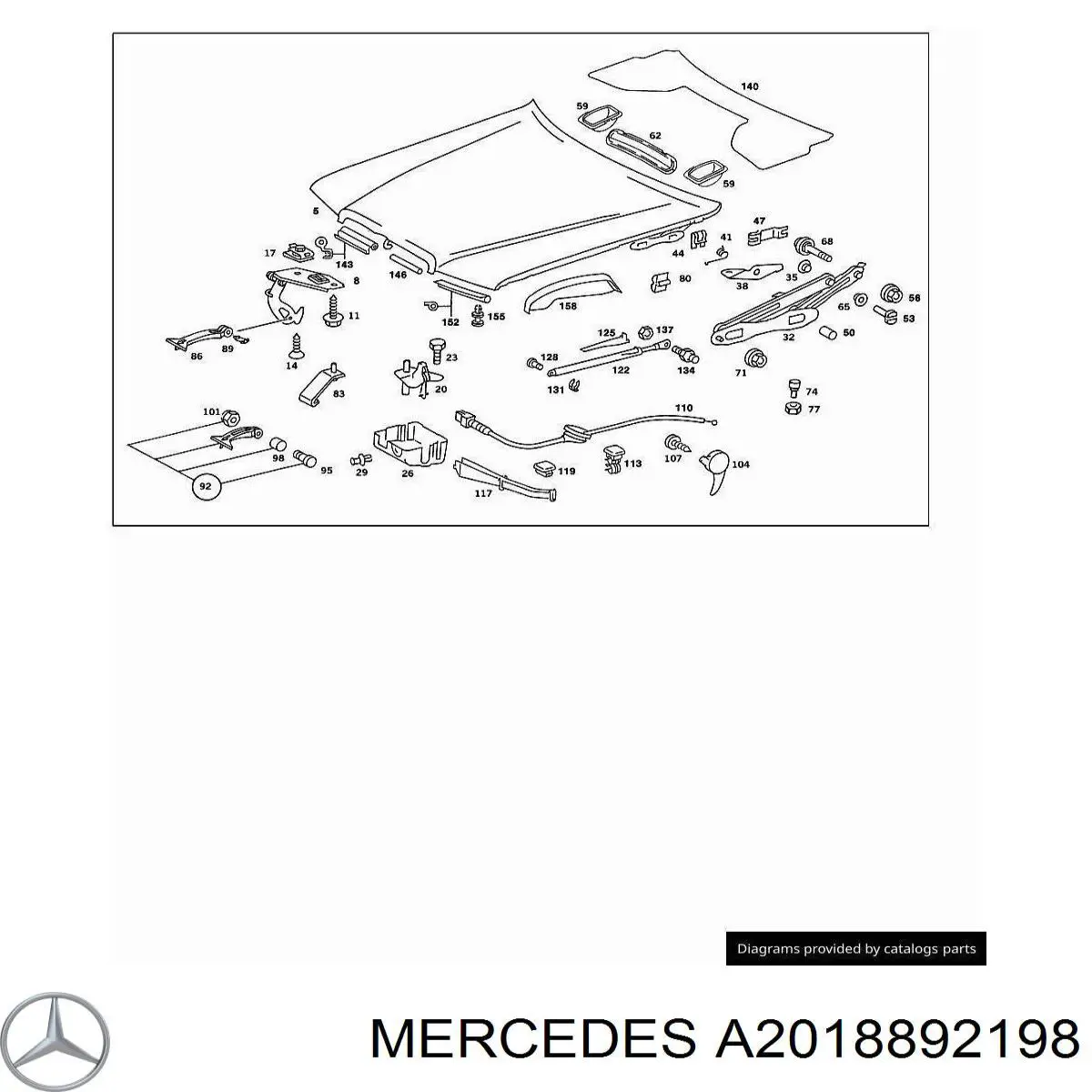  Mercedes A2018892198 цена, от 4.44 USD