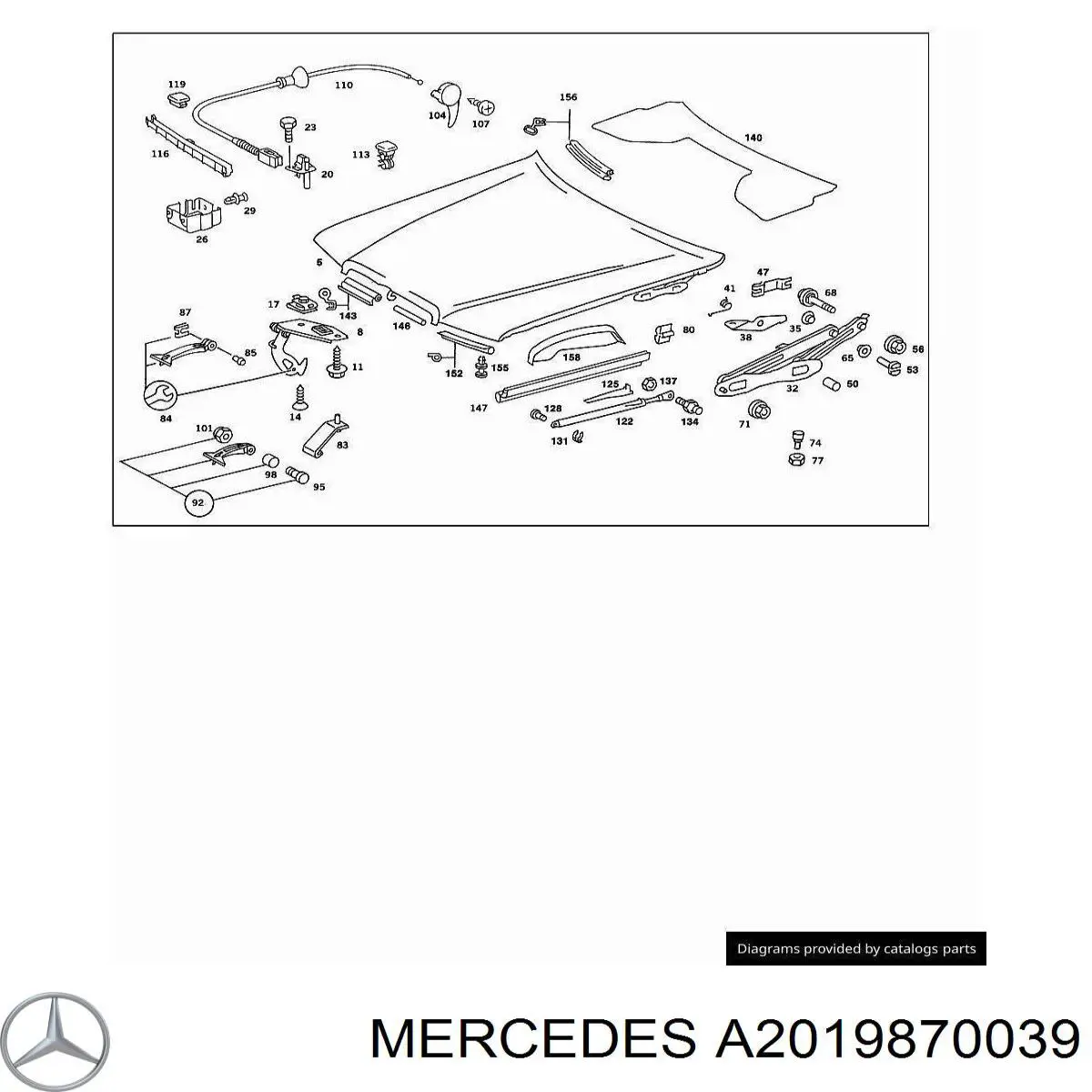 Буфер капота резиновый Mercedes A2019870039 цена, от 3.86 USD