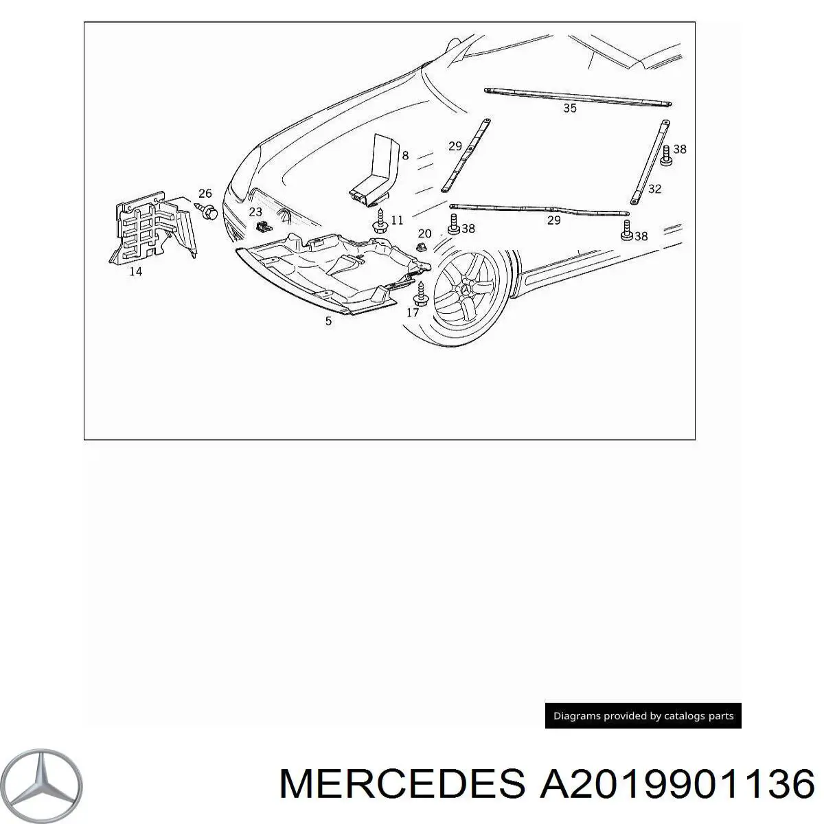  Mercedes A2019901136 цена, от 4.60 USD