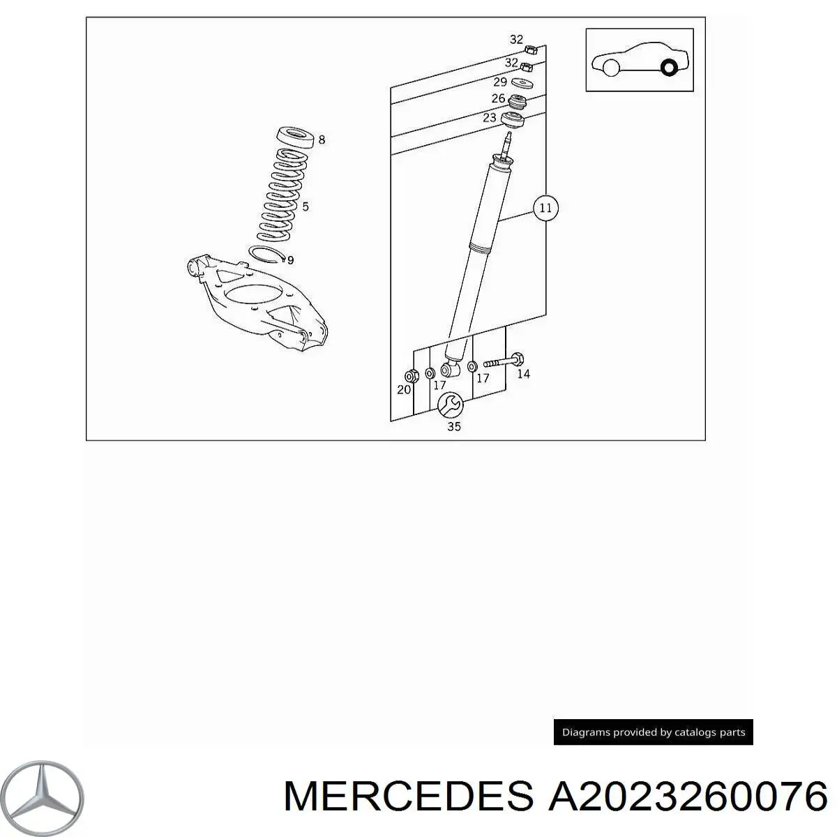 Купить A2023260076 Mercedes 