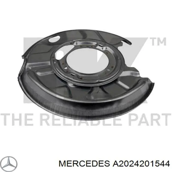A2024201544 Mercedes защита тормозного диска заднего правая