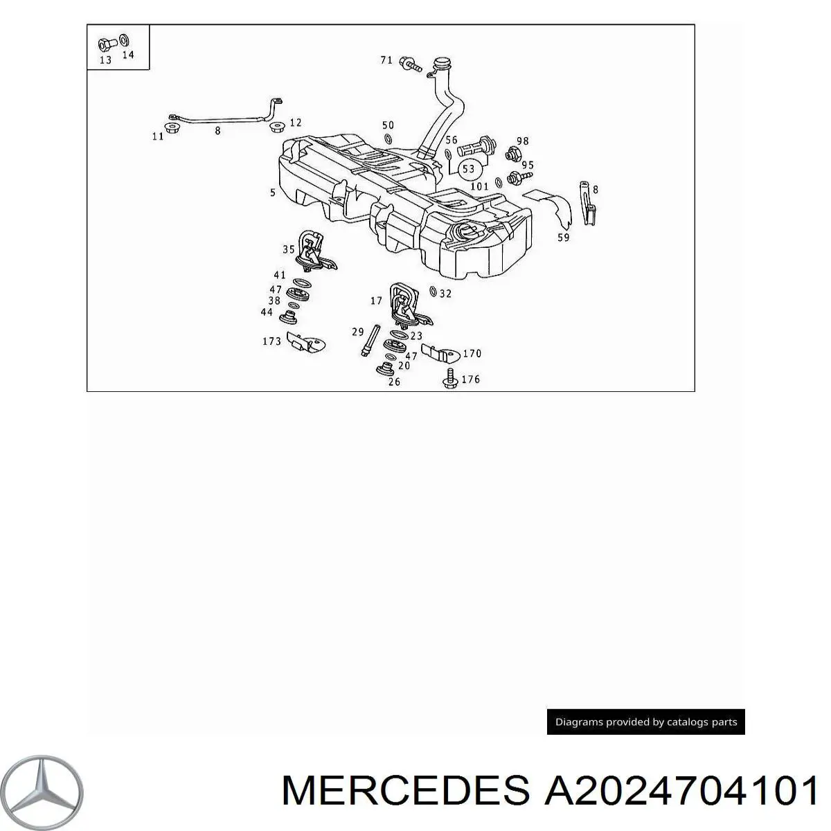 A2024704101 Mercedes Бак топливный