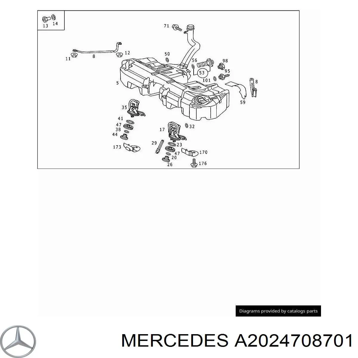 Б/бак на Mercedes C (W202)