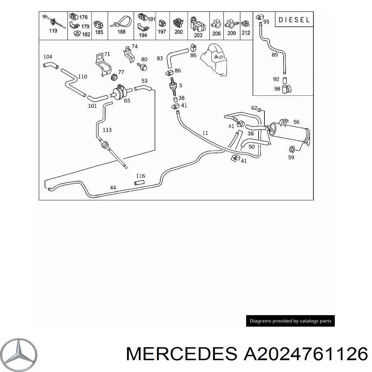  Mercedes A2024761126 цена, от 11.23 USD
