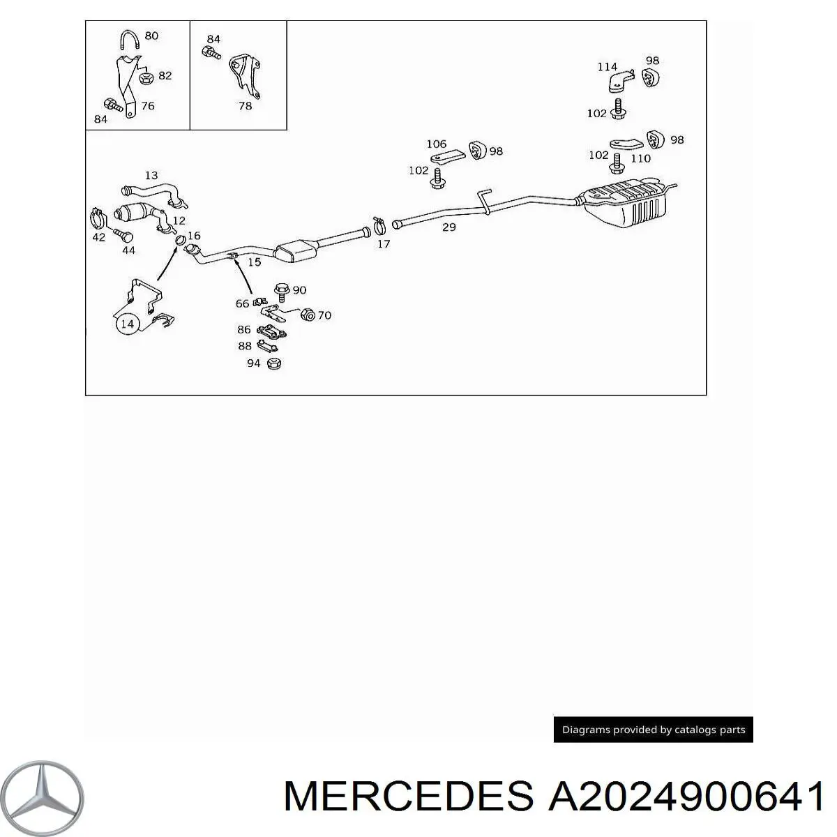 Соединительный хомут выпускного коллектора Mercedes A202490084102 цена, от 10.05 USD