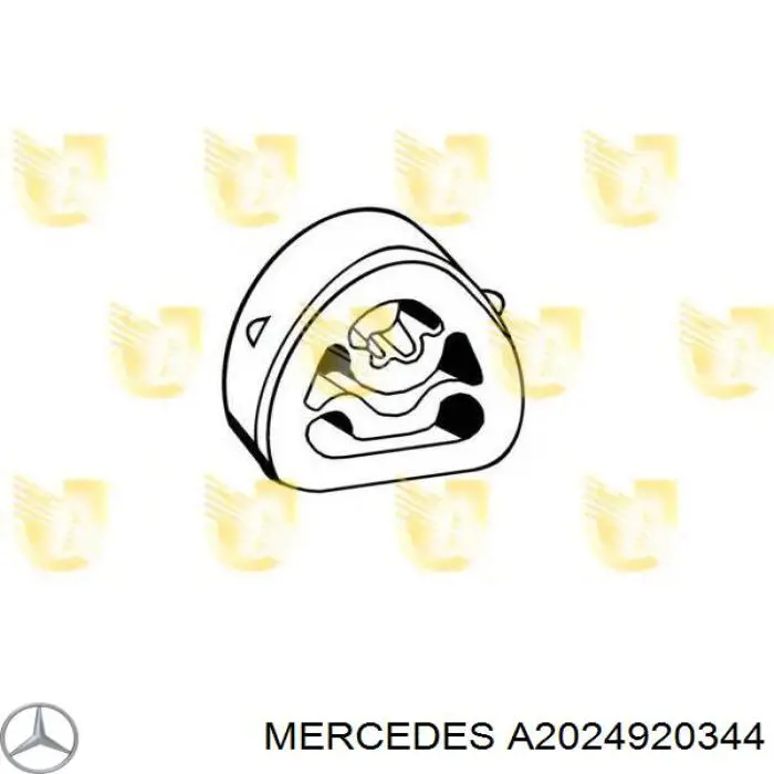 A2024920344 Mercedes coxim de fixação do silenciador