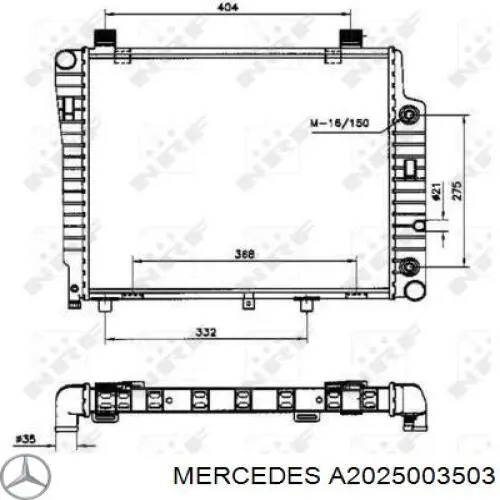 A2025003503 Mercedes радиатор