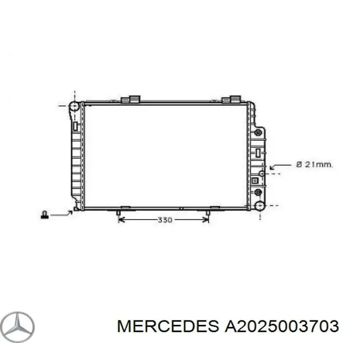 Радиатор 2025003703 Mercedes