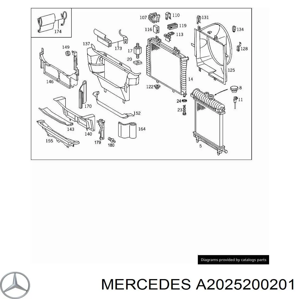 Трубка нагнетаемого воздуха левая на Mercedes C (S202)