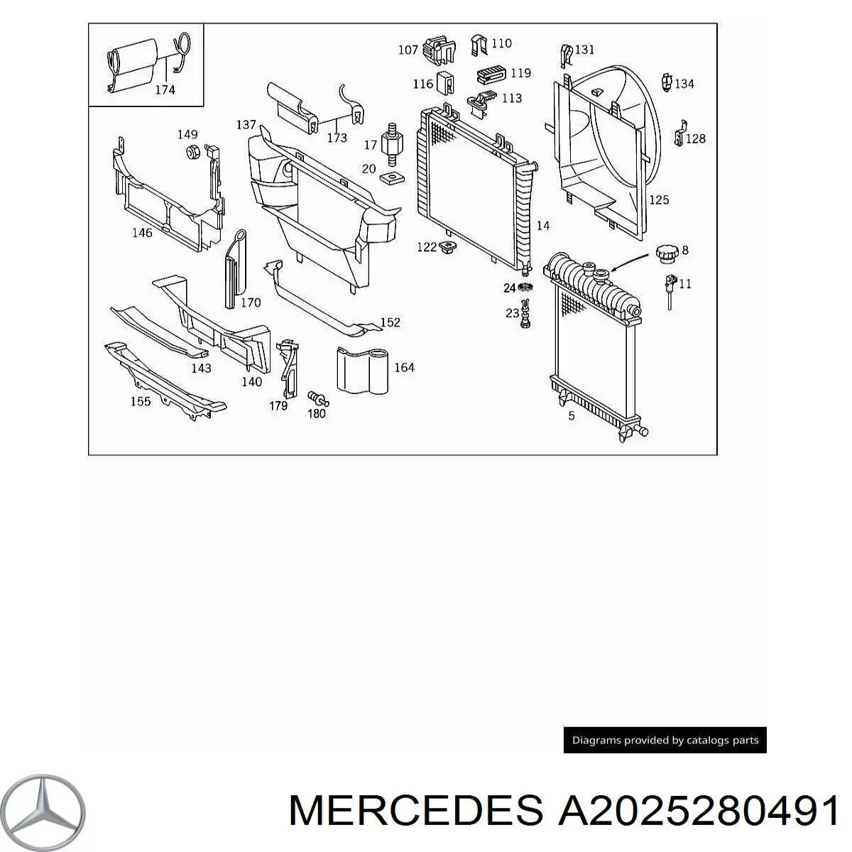  Mercedes A2025280491 цена, от 3.80 USD