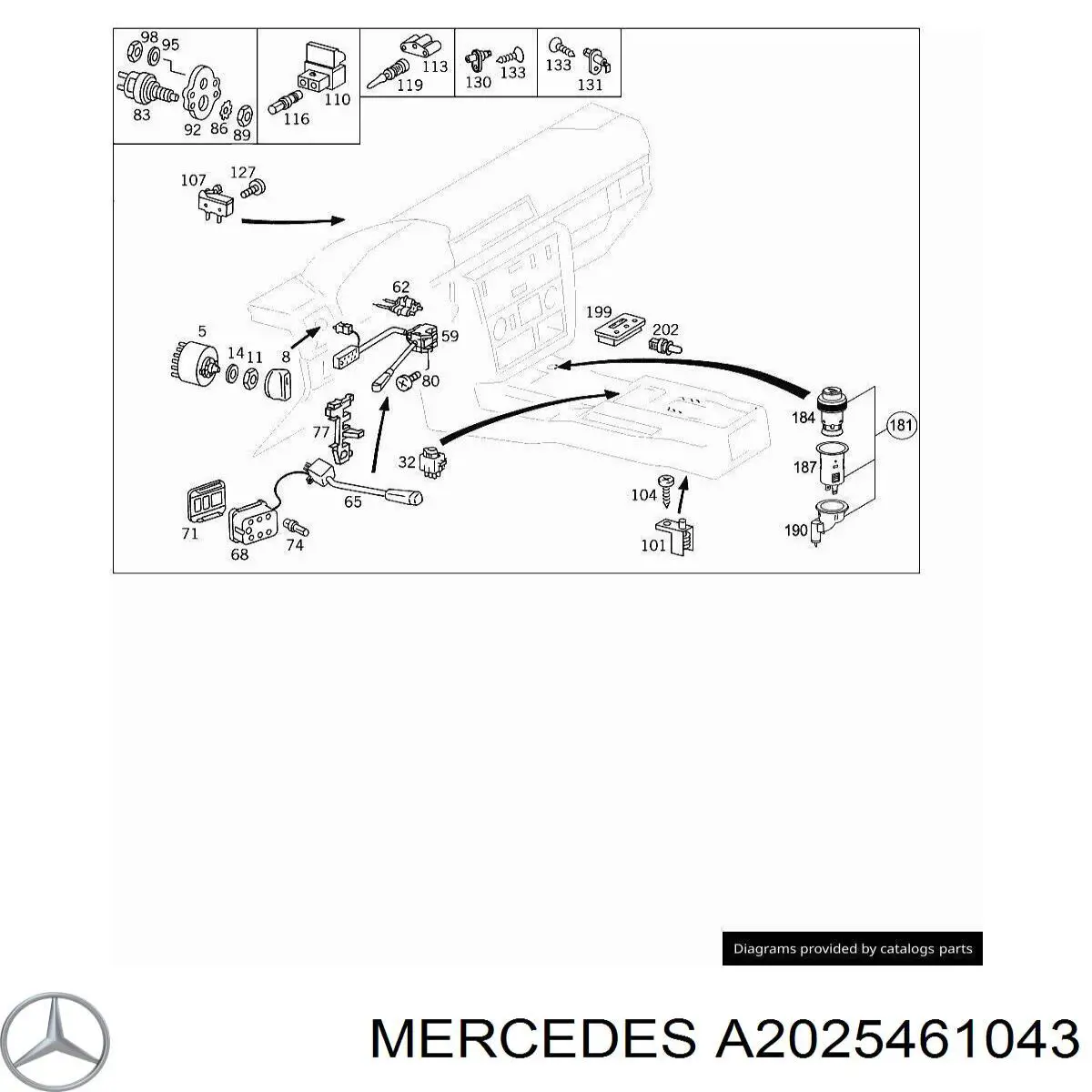  Mercedes 2025461043 цена, от 1.41 USD