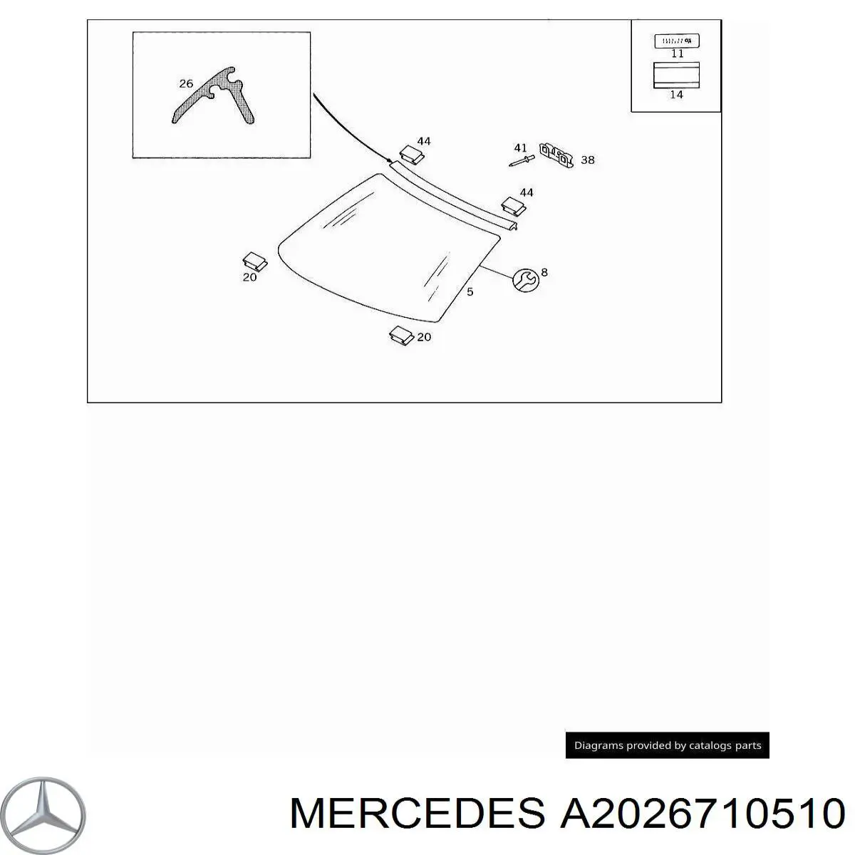 2026710510 Mercedes Автостекло