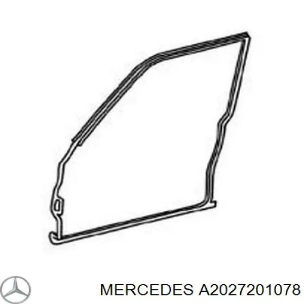 Уплотнитель двери передней левой (на двери) Mercedes A2027201078 цена, от 55.91 USD