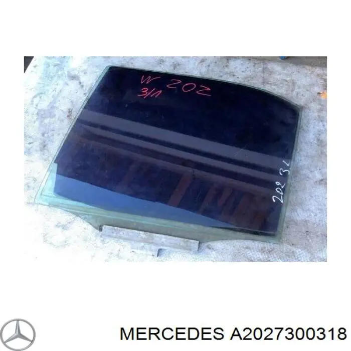 Vidro da porta traseira esquerda para Mercedes C (W202)