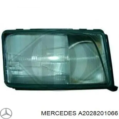 A2028201066 Mercedes стекло фары правой