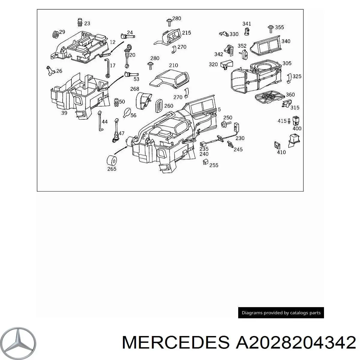 A2028204342 Mercedes motor de ventilador de forno (de aquecedor de salão)