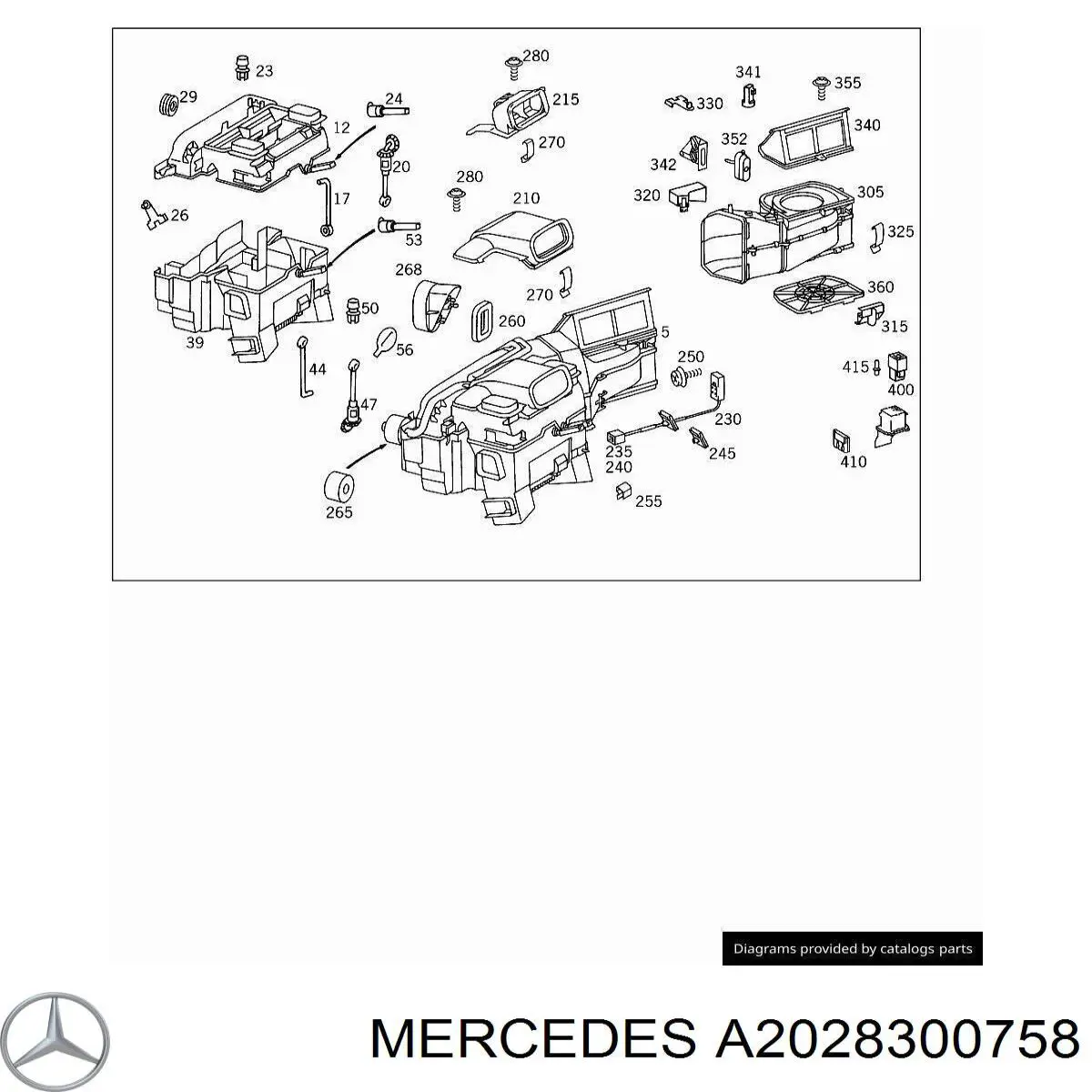 A2028300758 Mercedes испаритель кондиционера