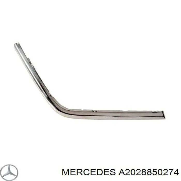 A2028850274 Mercedes молдинг бампера переднего правый