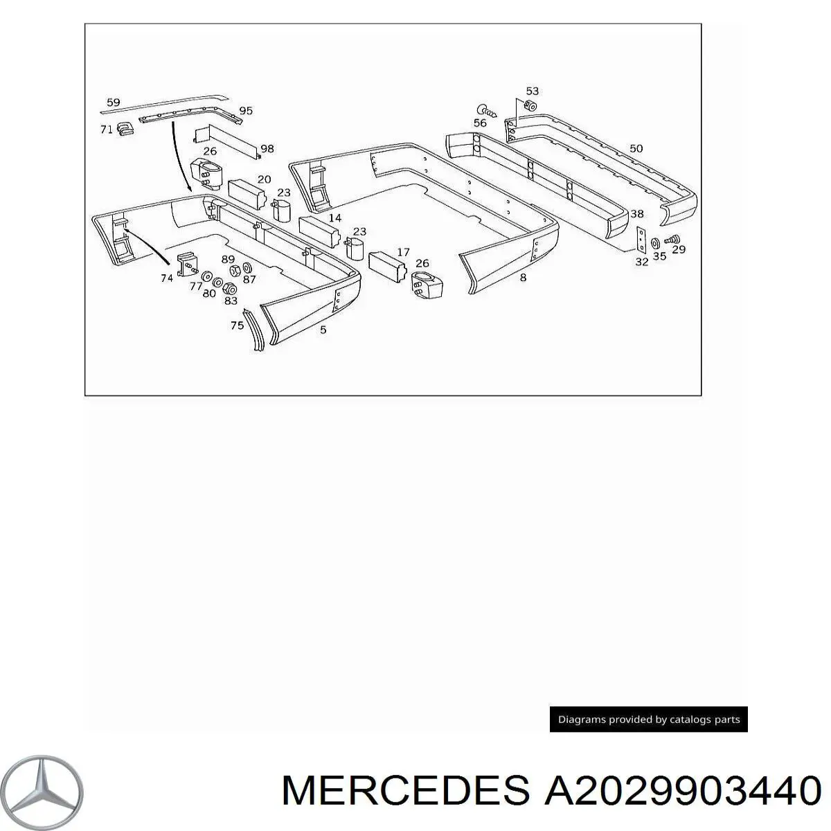  Mercedes A2029903440 цена, от 3.64 USD