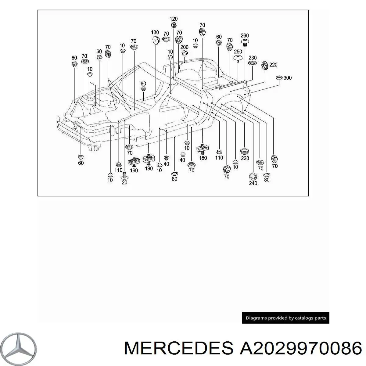 Mercedes A2029970086 цена, от 0.34 USD