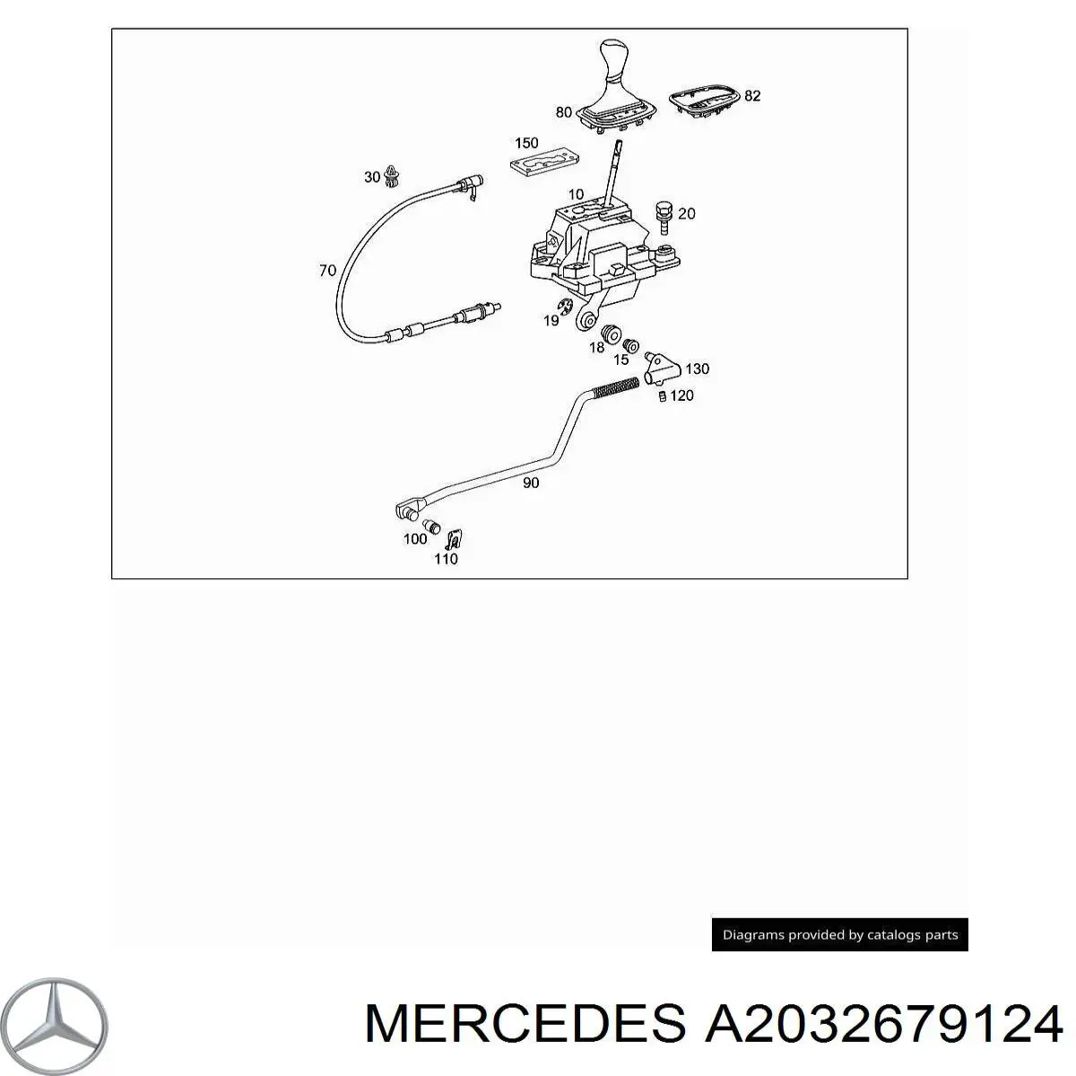 2032679124 Mercedes mecanismo de mudança (ligação)