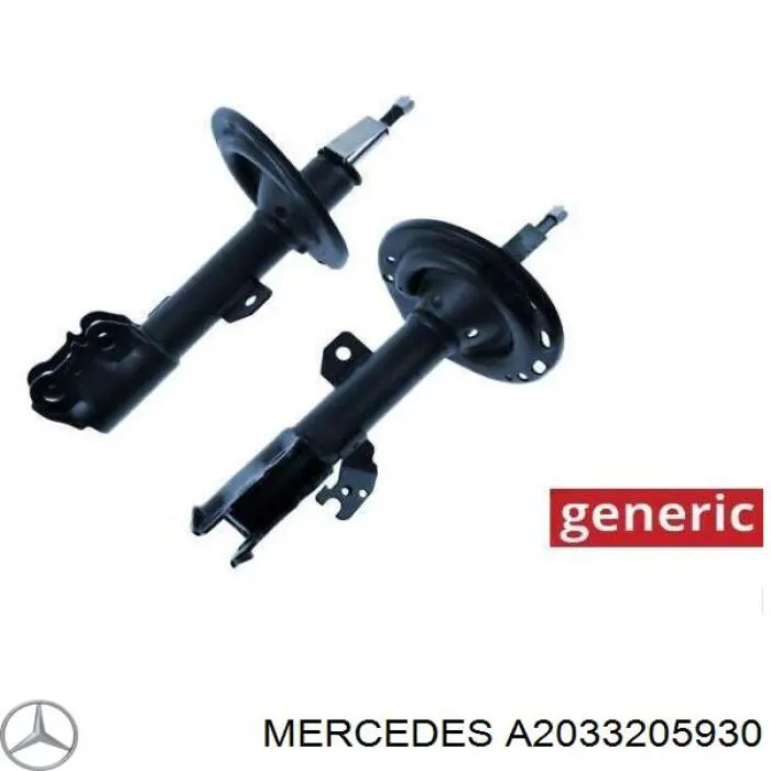 A2033205930 Mercedes amortecedor traseiro esquerdo