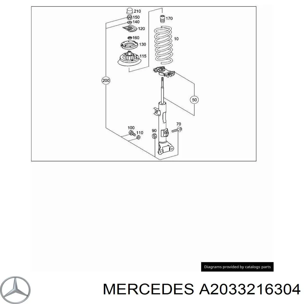 A2033216204 Mercedes Пружина передней подвески