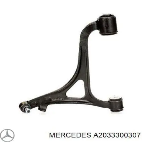 A2033300307 Mercedes braço oscilante inferior esquerdo de suspensão dianteira