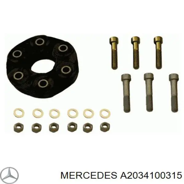 A2034100315 Mercedes муфта кардана эластичная передняя