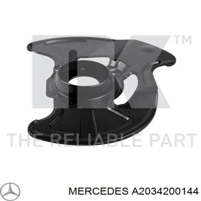 A2034200144 Mercedes защита тормозного диска переднего левого
