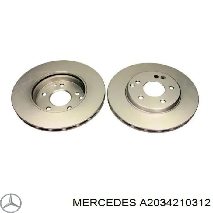 Передний тормозной диск Mercedes A2034210312