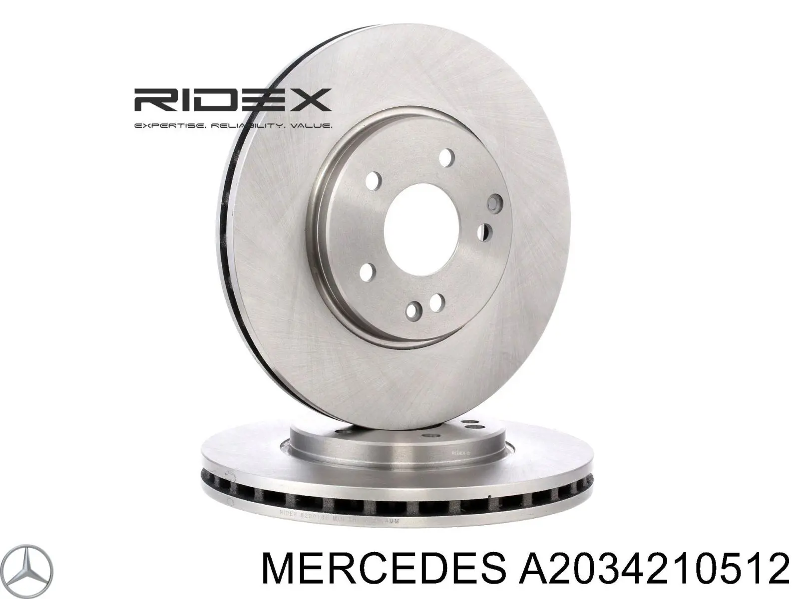 A2034210512 Mercedes диск тормозной передний