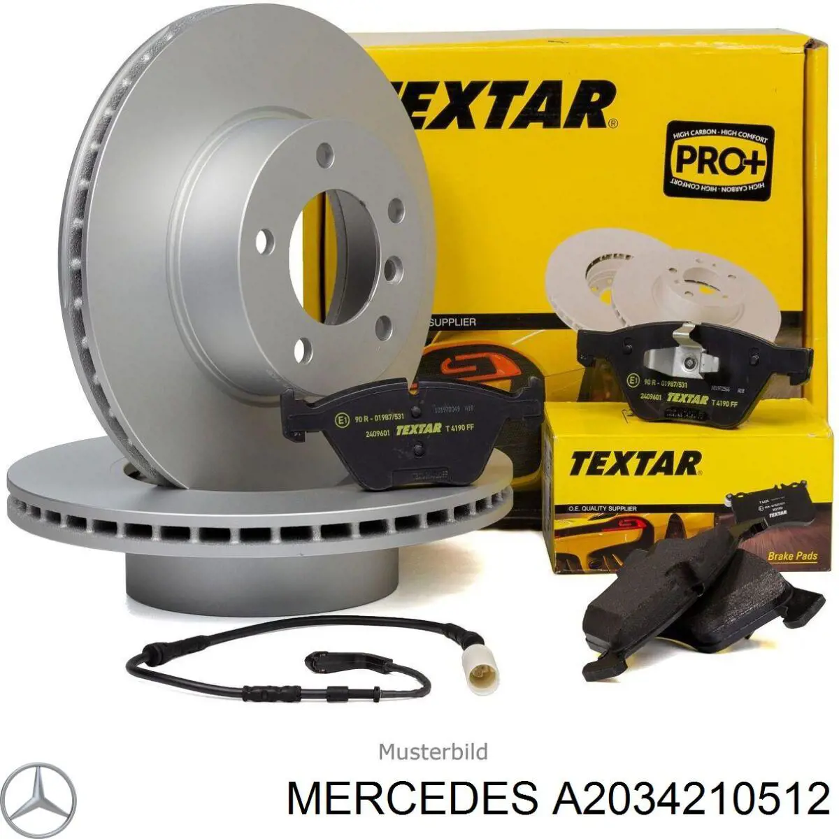 Передние тормозные диски A2034210512 Mercedes