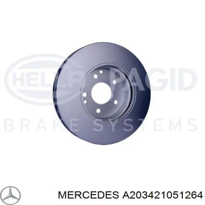 Передние тормозные диски A203421051264 Mercedes