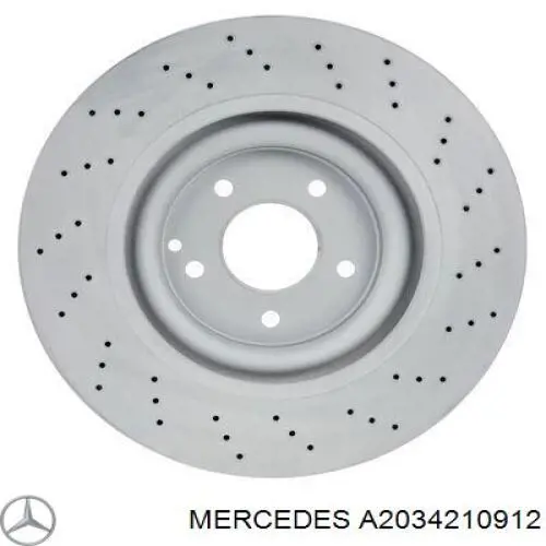 A2034210912 Mercedes диск тормозной передний