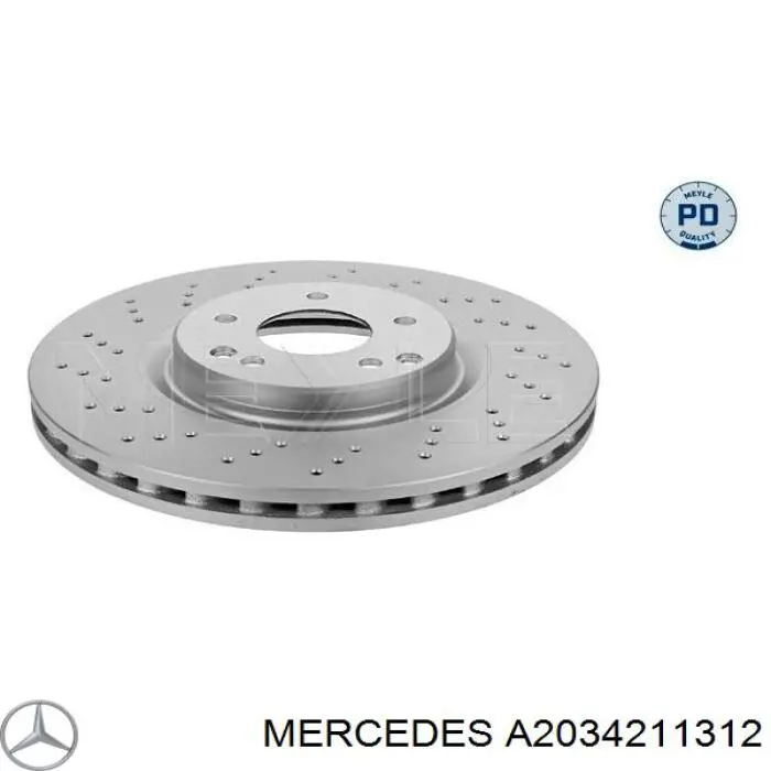 A2034211312 Mercedes диск тормозной передний
