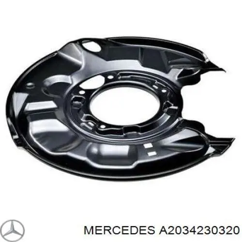 Защита тормозного диска заднего левая A2034230320 Mercedes