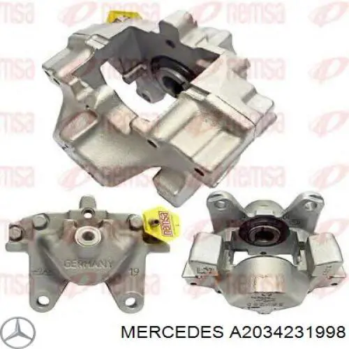 A2034231998 Mercedes суппорт тормозной задний левый