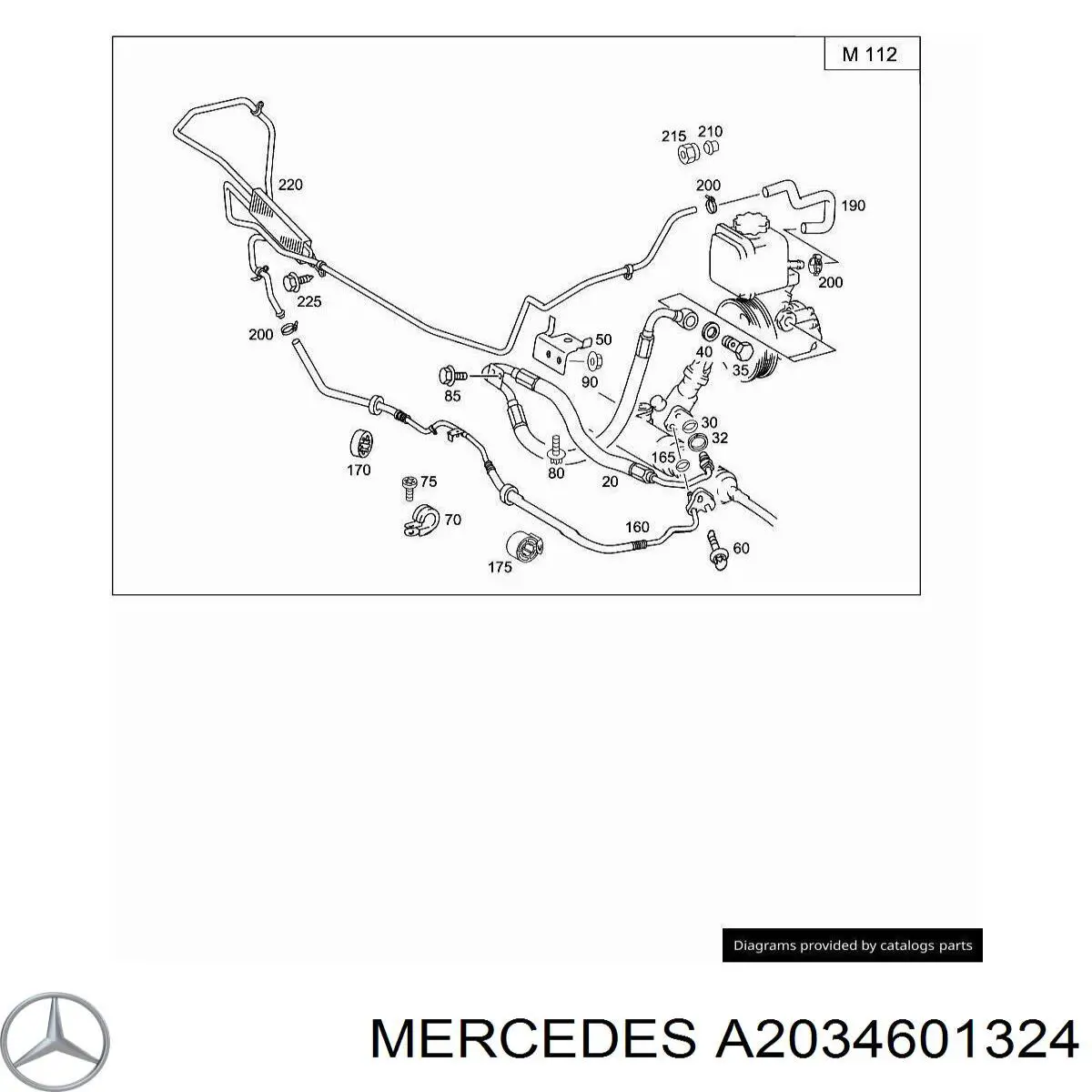 Радиатор ГУР A2034602224 Mercedes