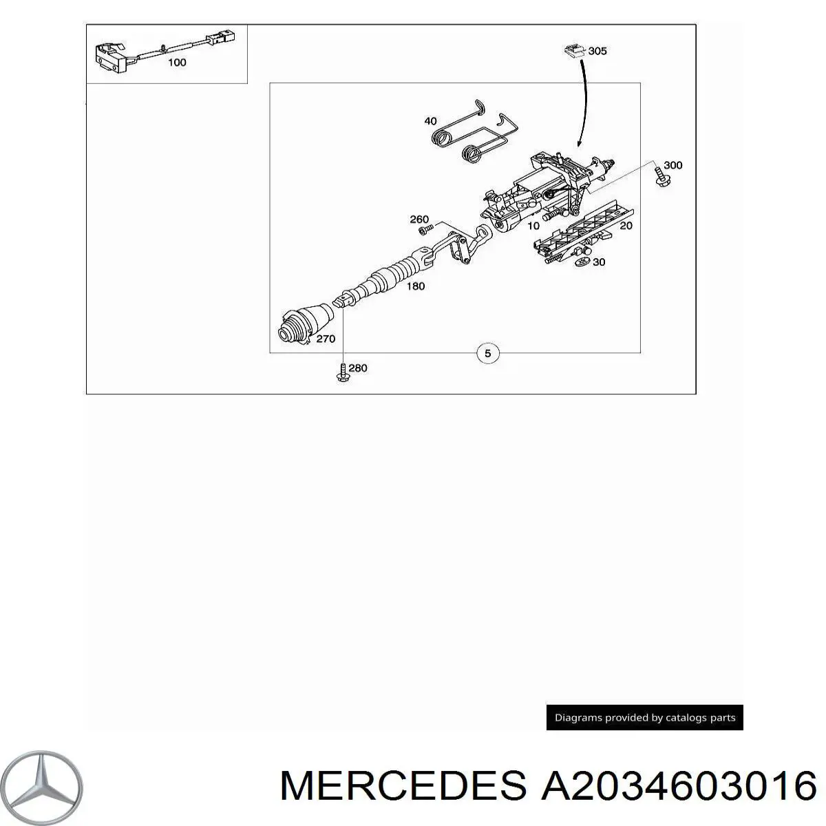 Рулевая колонка Mercedes 2034603016 цена, от 14.11 USD