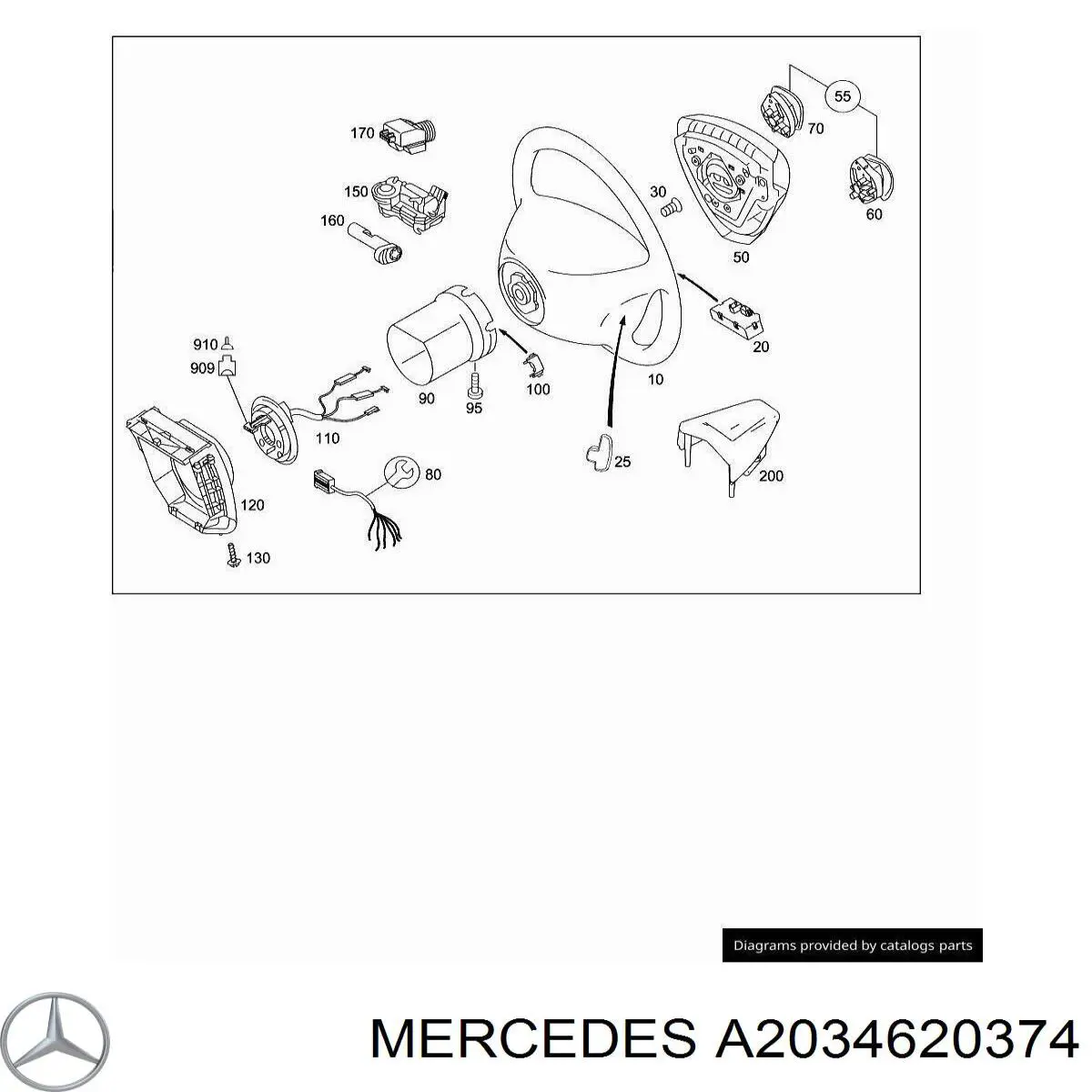 Купить A2034620374 Mercedes 