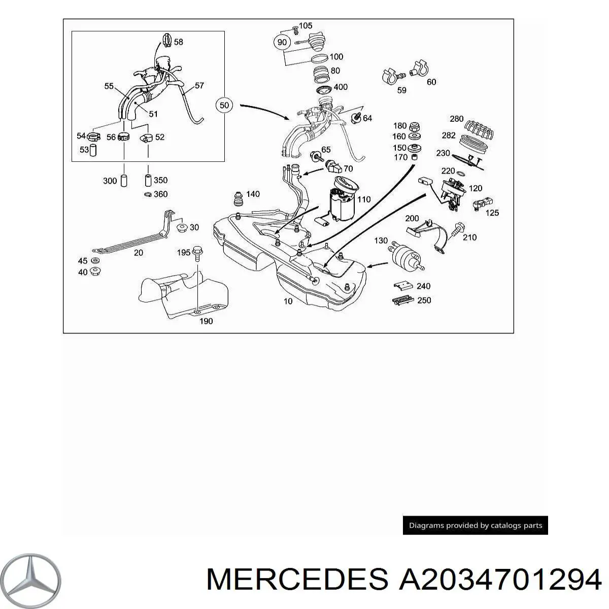 Бензонасос A2034703694 Mercedes