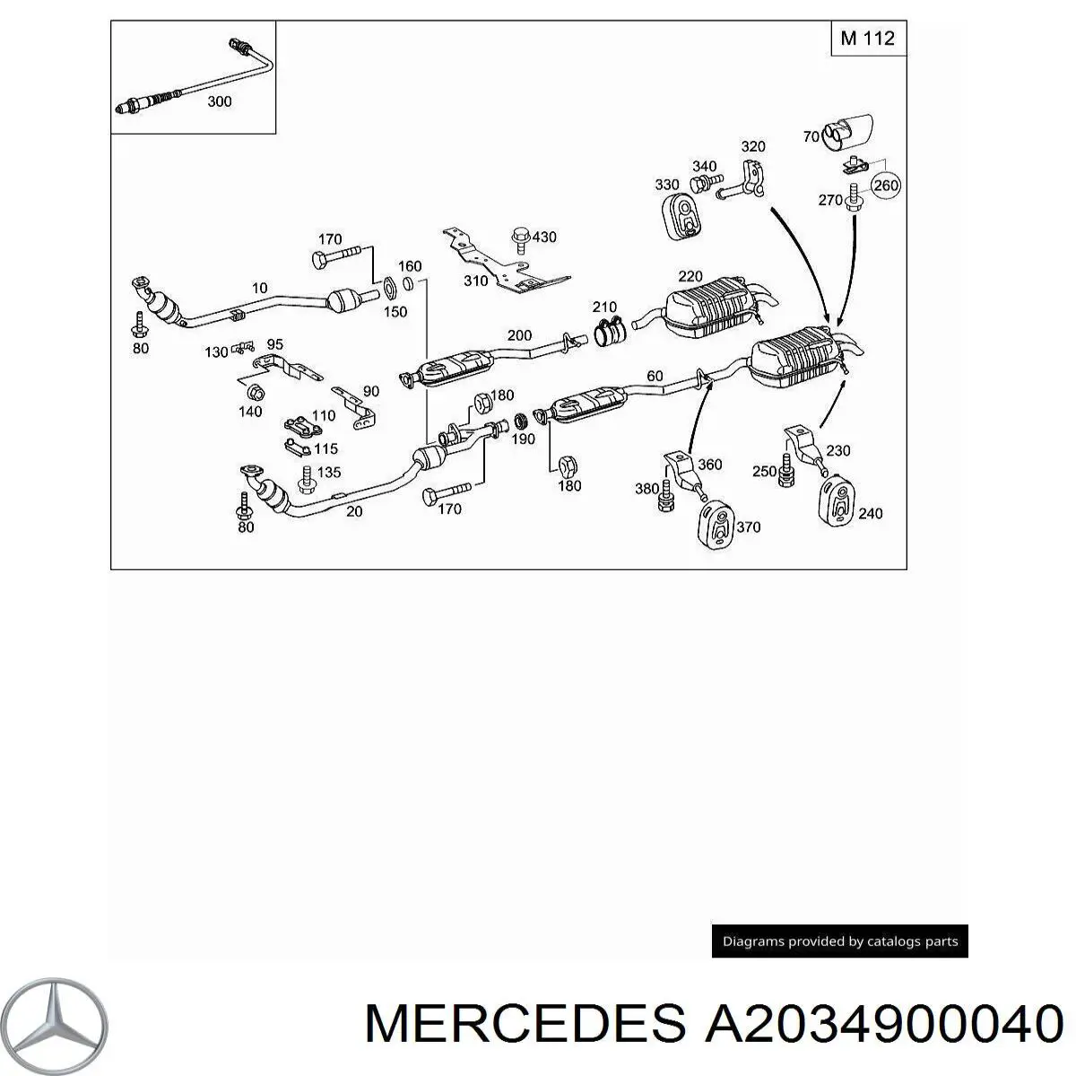  Mercedes A2034900040 цена, от 6.33 USD