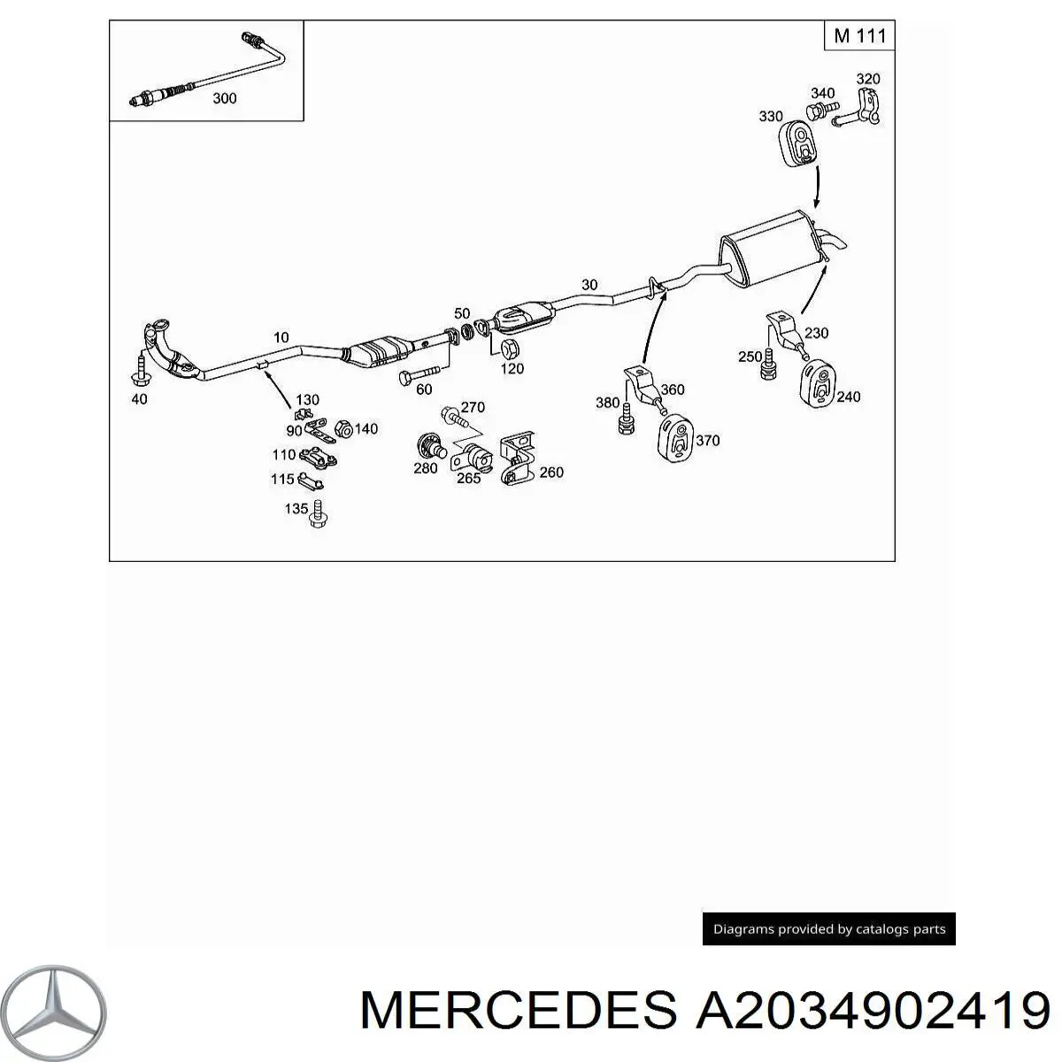 A2034902419 Mercedes Конвертор-катализатор