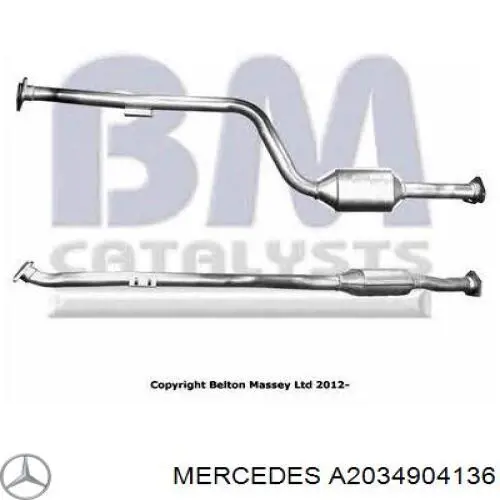 Конвертор-катализатор на Mercedes C  W203