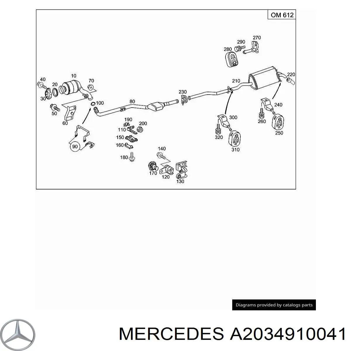  Mercedes A2034910041 цена, от 13.40 USD