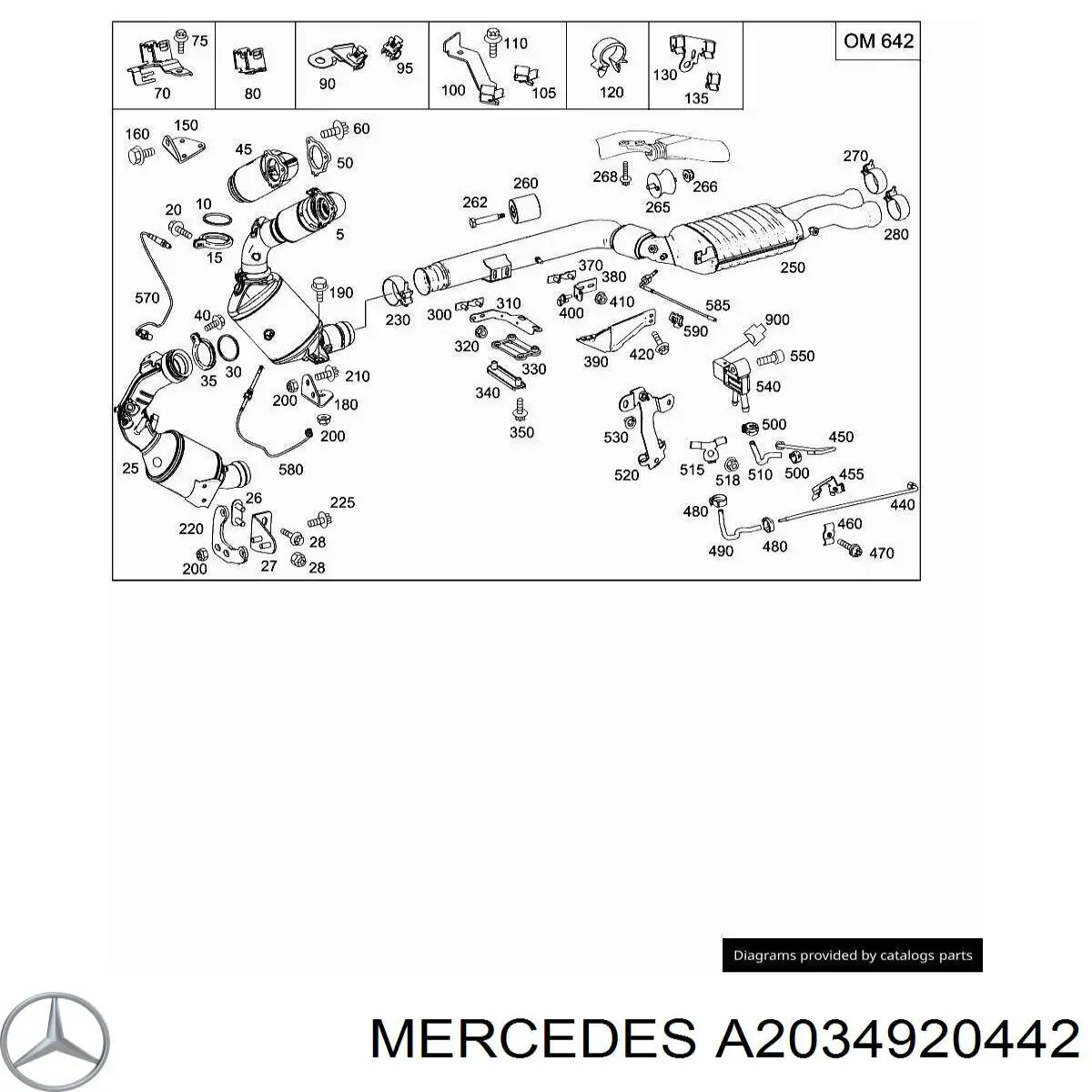  Mercedes A2034920442 цена, от 12.67 USD
