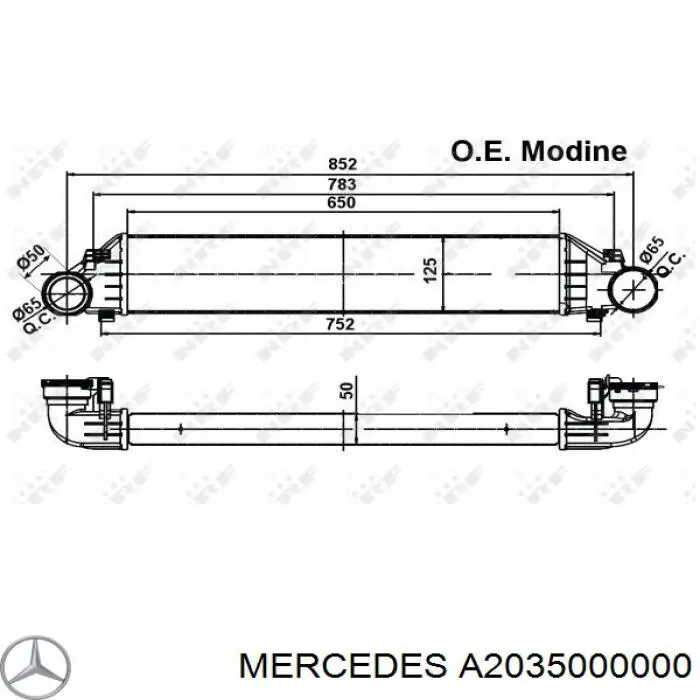 A2035000000 Mercedes интеркулер