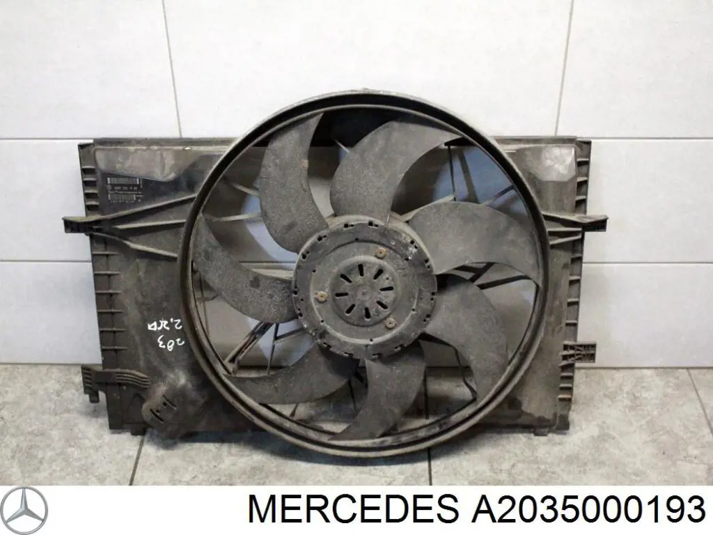 Купить A2035000193 Mercedes Диффузор вентилятора в сборе с мотором и крыльчаткой