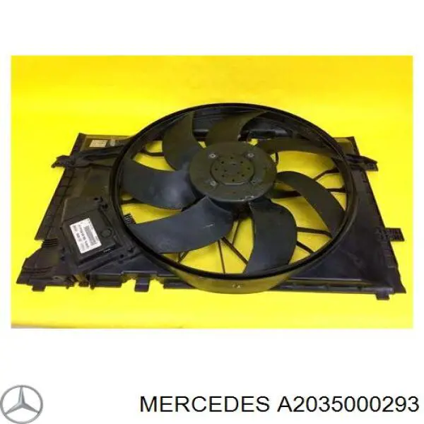 A2035000293 Mercedes диффузор радиатора охлаждения, в сборе с мотором и крыльчаткой